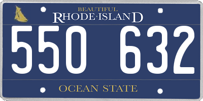 RI license plate 550632