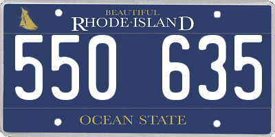 RI license plate 550635