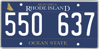 RI license plate 550637