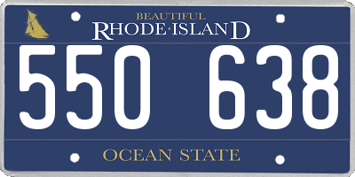 RI license plate 550638