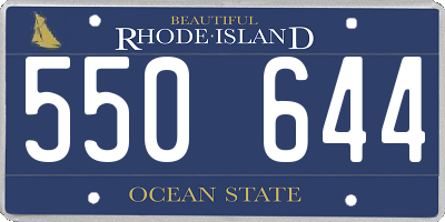 RI license plate 550644