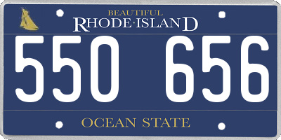 RI license plate 550656