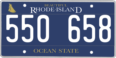 RI license plate 550658