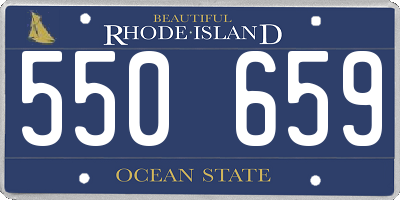 RI license plate 550659