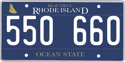 RI license plate 550660