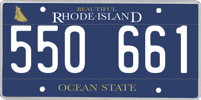 RI license plate 550661
