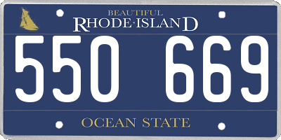 RI license plate 550669