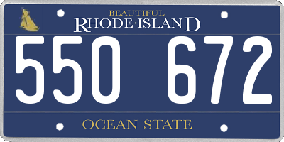 RI license plate 550672