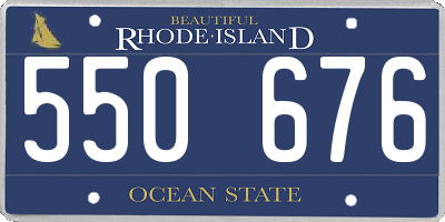 RI license plate 550676