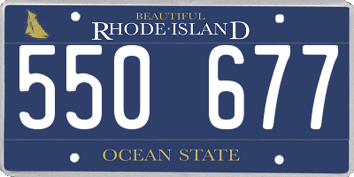 RI license plate 550677