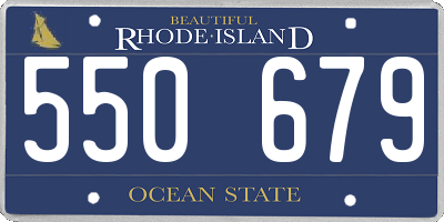 RI license plate 550679