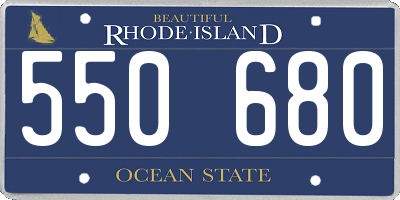 RI license plate 550680
