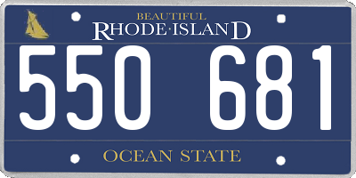 RI license plate 550681