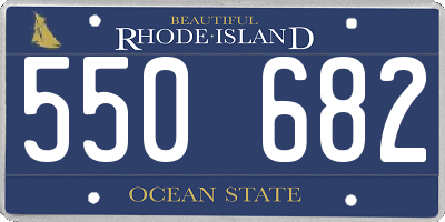 RI license plate 550682
