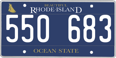 RI license plate 550683