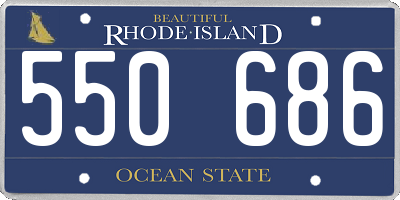 RI license plate 550686