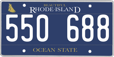RI license plate 550688