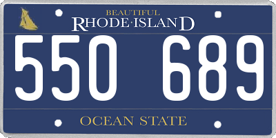 RI license plate 550689