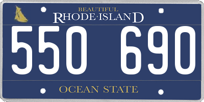 RI license plate 550690