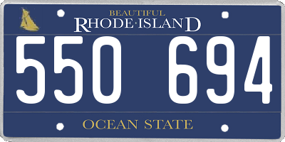 RI license plate 550694