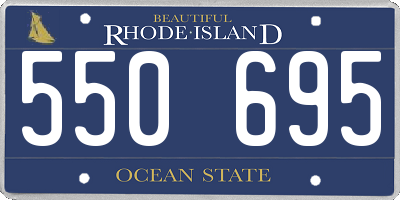 RI license plate 550695