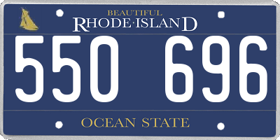 RI license plate 550696