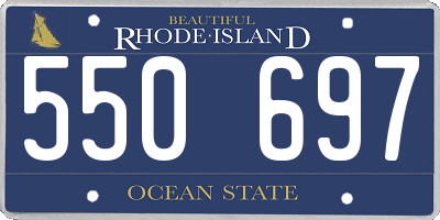 RI license plate 550697