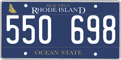 RI license plate 550698