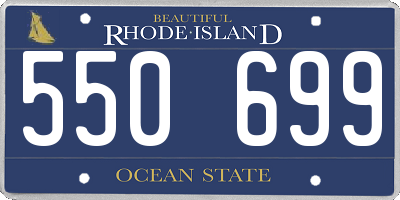RI license plate 550699