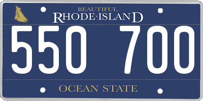 RI license plate 550700