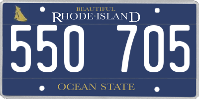 RI license plate 550705