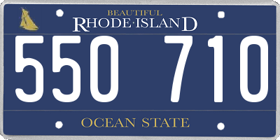 RI license plate 550710