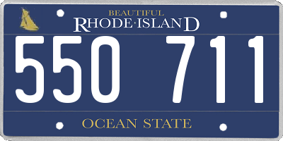 RI license plate 550711