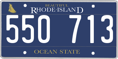 RI license plate 550713