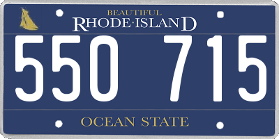RI license plate 550715