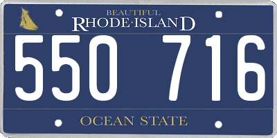 RI license plate 550716