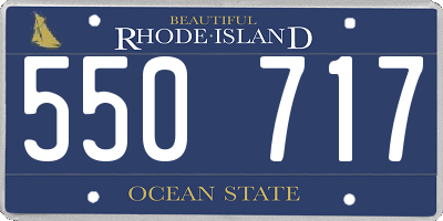 RI license plate 550717