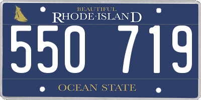 RI license plate 550719