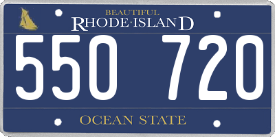 RI license plate 550720