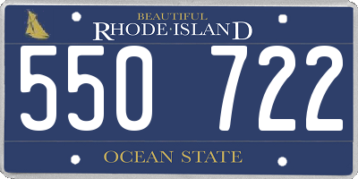 RI license plate 550722