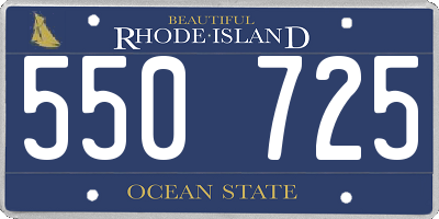 RI license plate 550725