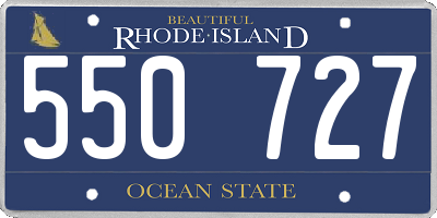 RI license plate 550727