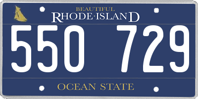 RI license plate 550729