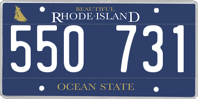 RI license plate 550731