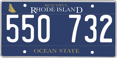 RI license plate 550732