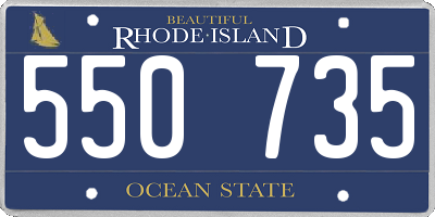 RI license plate 550735