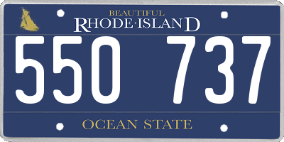 RI license plate 550737
