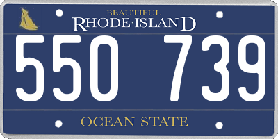 RI license plate 550739