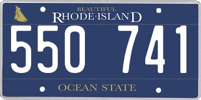 RI license plate 550741
