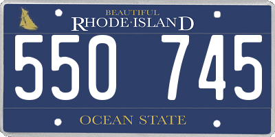 RI license plate 550745